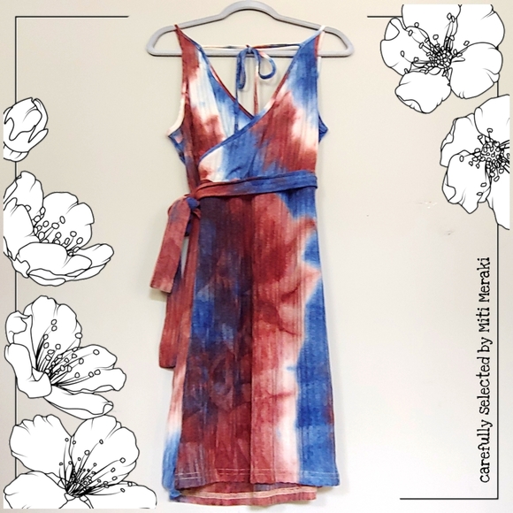 SHEINCurve Tie Dye Spaghetti Strap Dress Size 2XL - Picture 2 of 8